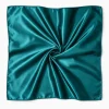 Petrol Satijnen Vierkante Sjaal / Bandana / Hoofddoek 90 x 90 cm