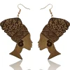 Pink headwrap woman - Afrikaanse oorbellen
