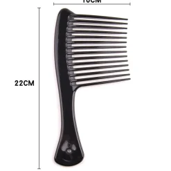 Rake Detangle Comb - Afro kam ABS grote brede tand kam voor haar styling tool - Zwart