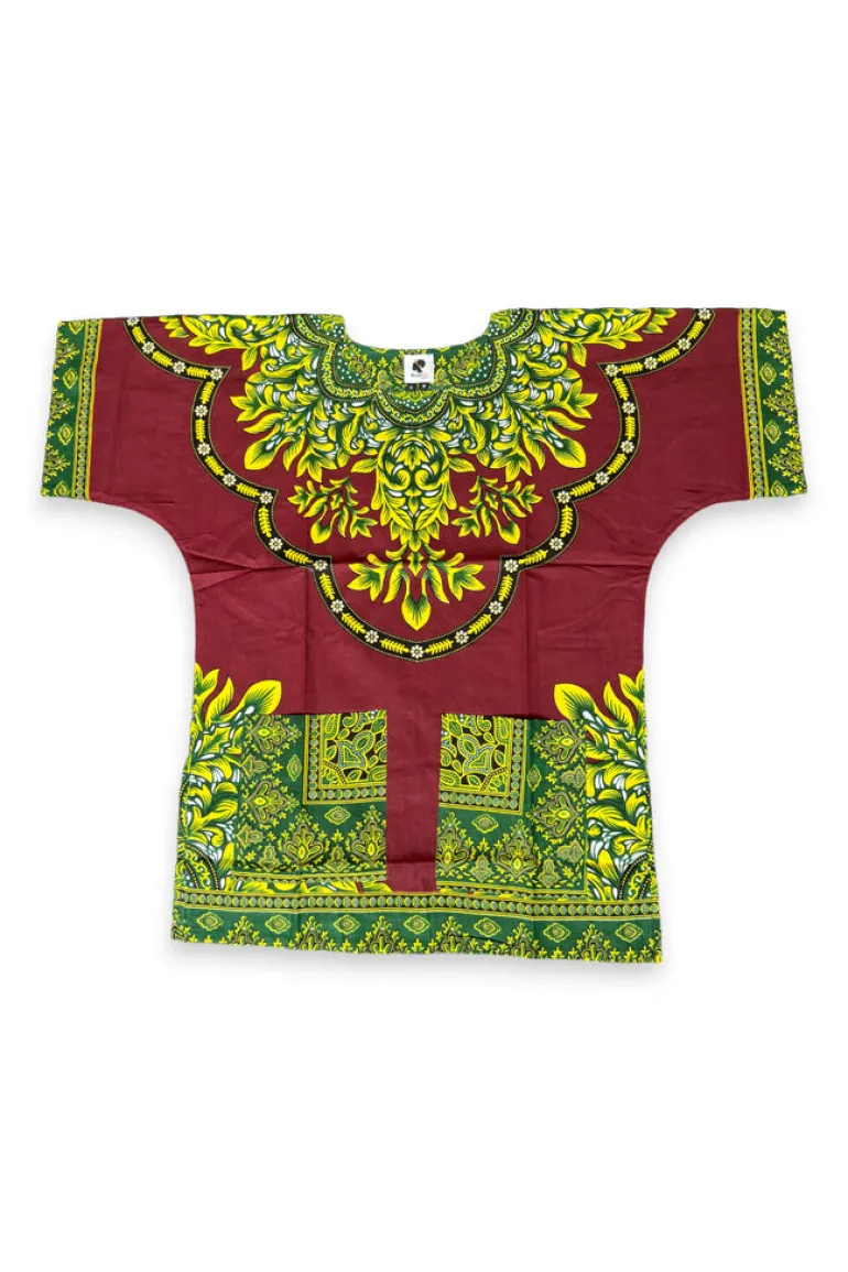 Rode Dashiki Shirt / Dashiki Jurk - Afrikaans shirt - Unisex