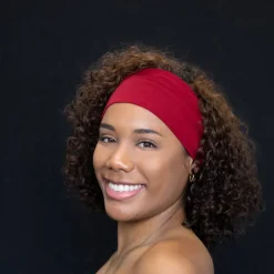 Rode Haarband / Hoofdband - Stretch Stof - Yoga / Sport / Casual - Unisex Volwassenen