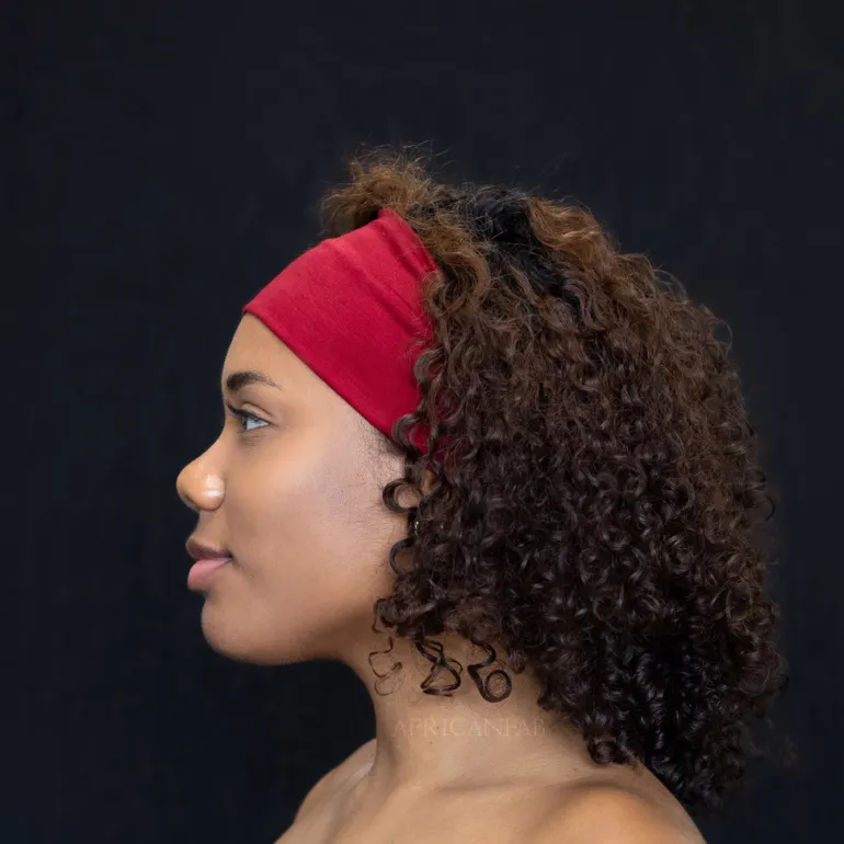 Rode Haarband / Hoofdband - Stretch Stof - Yoga / Sport / Casual - Unisex Volwassenen