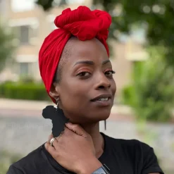 Rode hoofddoek / Rode headwrap
