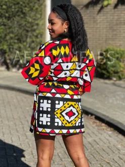 Rode Samakaka Dashiki Shirt / Dashiki Jurk - Afrikaans shirt - Unisex
