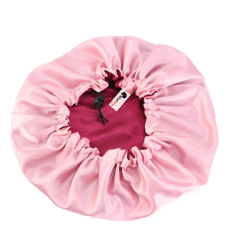 Rode Satijnen Slaapmuts / Haar bonnet van Satijn / Satin hair bonnet