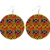 Rood / Blauw / Geel / Groene kente print Oorbellen - Afrikaanse Kente oorbellen