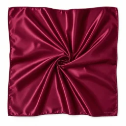 Rood Satijnen Vierkante Sjaal / Bandana / Hoofddoek 90 x 90 cm