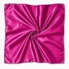 Roze Fuchsia Satijnen Vierkante Sjaal / Bandana / Hoofddoek 90 x 90 cm