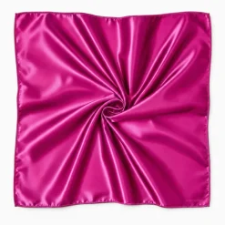 Roze Fuchsia Satijnen Vierkante Sjaal / Bandana / Hoofddoek 90 x 90 cm