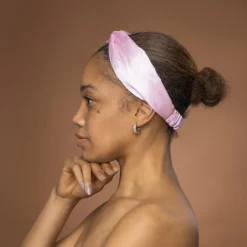Roze Satijnen Haarband met Twist - Hoofdband voor Volwassenen