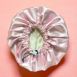 Roze Satijnen Slaapmuts / Haar bonnet van Satijn / Satin hair bonnet