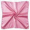 Roze Satijnen Vierkante Sjaal / Bandana / Hoofddoek 90 x 90 cm