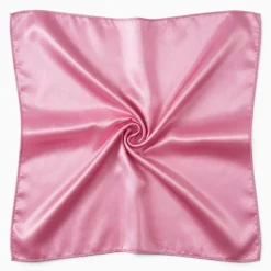 Roze Satijnen Vierkante Sjaal / Bandana / Hoofddoek 90 x 90 cm