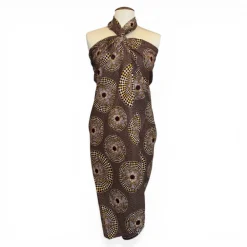 Sarong / pareo / pangi katoen - Strandkleding wikkelrok / omslagdoek / baby wrap - Beige - Water well ring