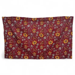 Sarong / pareo / pangi katoen - Strandkleding wikkelrok / omslagdoek / baby wrap - Rode Flower stems