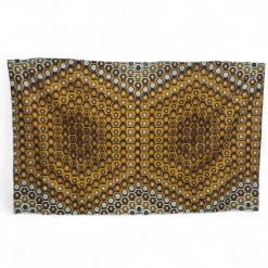Sarong / pareo / pangi katoen - Strandkleding wikkelrok / omslagdoek / baby wrap - Bruine Hexagon
