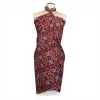 Sarong / pareo / pangi katoen - Strandkleding wikkelrok / omslagdoek / baby wrap - Bordeauxrood Oranje Bogolan iconen
