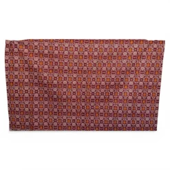 Sarong / pareo / pangi katoen - Strandkleding wikkelrok / omslagdoek / baby wrap - Bordeauxrood Oranje Bogolan iconen