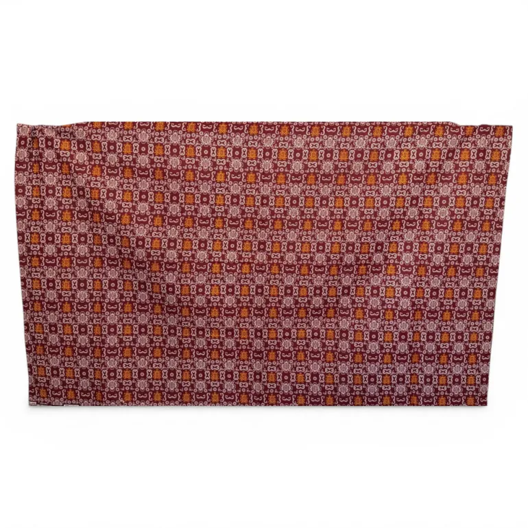 Sarong / pareo / pangi katoen - Strandkleding wikkelrok / omslagdoek / baby wrap - Bordeauxrood Oranje Bogolan iconen
