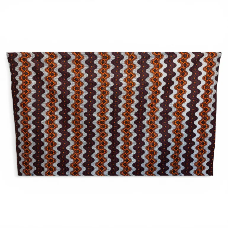 Sarong / pareo / pangi katoen - Strandkleding wikkelrok / omslagdoek / baby wrap - Oranje Bordeauxrode golvende strepen met bloem