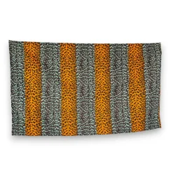 Sarong / pareo / pangi katoen - Strandkleding wikkelrok / omslagdoek / baby wrap - Panter oranje / turquoise