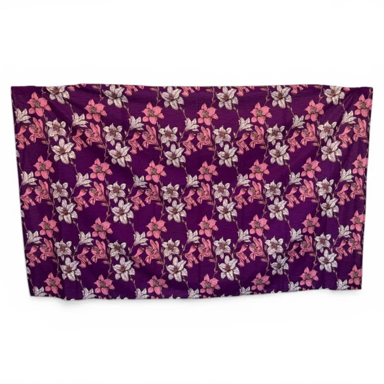 Sarong / pareo / pangi katoen - Strandkleding wikkelrok / omslagdoek / baby wrap - Paarse Flowers