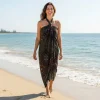 Sarong / pareo / pangi katoen - Strandkleding wikkelrok / omslagdoek / baby wrap - Oranje Dotted Print
