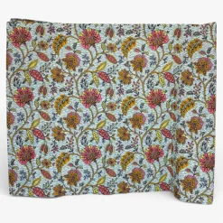 Sarong / pareo / pangi katoen - Strandkleding wikkelrok / omslagdoek / baby wrap - Blauw Flowers