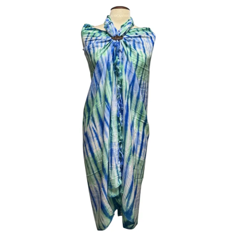 Sarong / pareo - Strandkleding wikkelrok - Groene tie dye