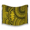 Sarong / pareo - Strandkleding wikkelrok - Zwart / gele Mandala