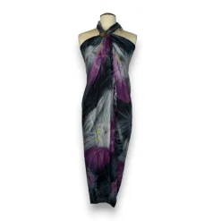 Sarong / pareo - Strandkleding wikkelrok - Tie dye Grijs