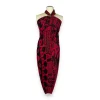 Sarong / pareo - Strandkleding wikkelrok - Zwart / rood Mandala