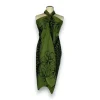 Sarong / pareo - Strandkleding wikkelrok - Groen / zwart Mandala
