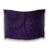 Sarong / pareo - Strandkleding wikkelrok - Zwart / paarse Mandala