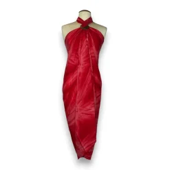Sarong / pareo - Strandkleding wikkelrok - Tie dye rood