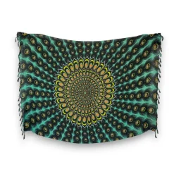 Sarong / pareo - Strandkleding wikkelrok - Pauwgroen