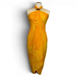 Sarong / pareo - Strandkleding wikkelrok - Geel Oranje Sunset Tie Dye