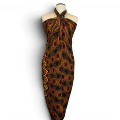 Sarong / pareo - Strandkleding wikkelrok - Bruin Oranje Peacock Sunset