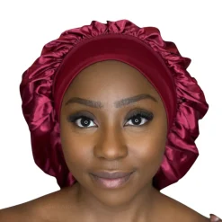 Satijnen Haar Bonnet - Rood (Satijnen Slaapmuts )