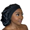 Satijnen Haar Bonnet - Zwart (Satijnen Slaapmuts )