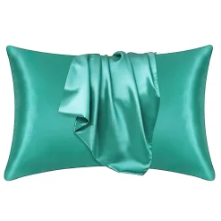 Satijnen kussensloop Zacht Groen 60 x 70 cm hoofdkussen formaat - Satin pillow case / Zijdezachte kussensloop van satijn