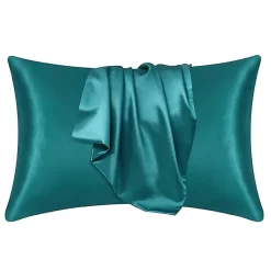 SATIN SET - Bescherm je haar & huid - Teal Satijnen Slaapmuts + Satijnen kussensloop + Scrunchie