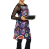 Schort met Afrikaanse print - Blauw Roze Paisley