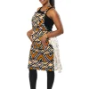 Schort met Afrikaanse print - Bruin Beige Bogolan