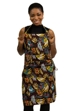 Schort met Afrikaanse print - Multicolor Feathers