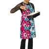 Schort met Afrikaanse print - Roze Petrol Flowers