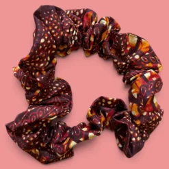 Scrunchie Afrikaanse print - Haaraccessoire - Bruin Brons