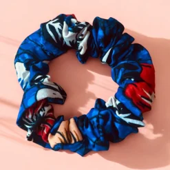 Scrunchie Afrikaanse print - Haaraccessoire - Blauw mix