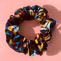 Scrunchie Afrikaanse print - Haaraccessoire - Bruin mix