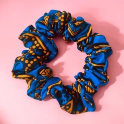 Scrunchie Afrikaanse print - Haaraccessoire - Blauw